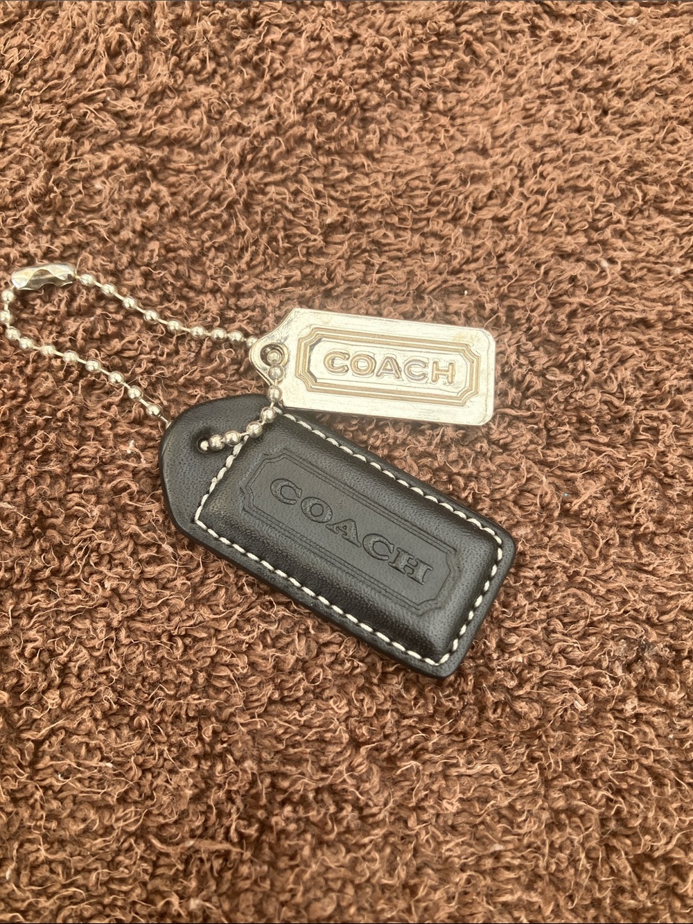 Pair of Coach Hang Tags black & silver